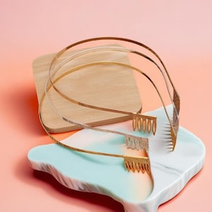 4mm Wide Adjustable Iron Hair Comb Headband Gold Silver DIY Base 120mm Diameter with 23x25mm Side Combs for Craft Making