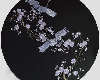 Iron-on Plum Blossom Bordado Appliques, Adhesive Embroidered Flowers,Patches For Dress Supplies 83-82