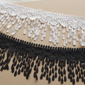 Width 3.14 inches ivory/black lace trim,flowers embroidered lace,floral lace trim for bridal veil,lace for DIY dress(1-288)