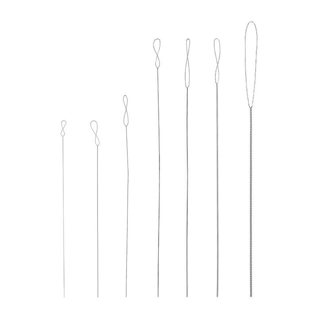 Ultra Pack Threader 2 Pcs Ultra Thin Big Eye Twisted Beading Needle Set for Jewelry Making ...
