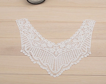 Dentelle de Venise coton col Appliques, pcs(91-36) Floral Emboridered Col 1