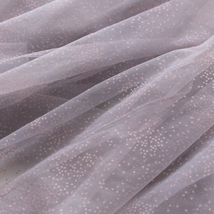 0.5 meter width 59.05&#39;&#39; soft lace fabric,purple mesh fabric, point fabric for child, fabric for DIY dress(236-25)