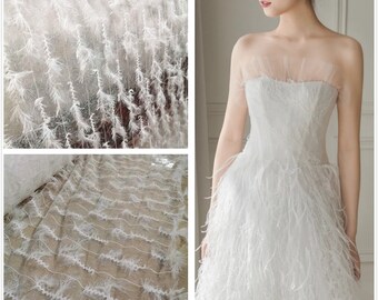 Width 59.05'' lace fabric,soft Feathermesh lace,Feather lace fabric,3D lace fabric,lace for DIY dress(248-10)