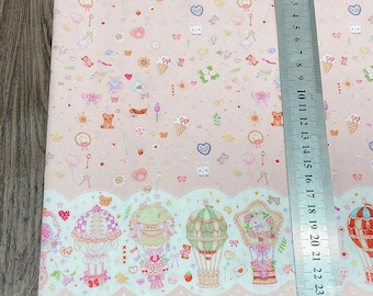24cmx148cm hot air balloon pattern fabric,Lolita fabric,for child,for DIY Ruskirt,for kawaii Dress,for dolling making(264-12)