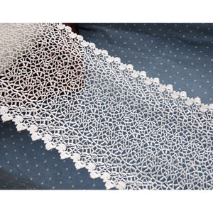 Width 8.66 inches lace trim,white flowers embroidered lace,floral lace trim, trim lace for DIY dress，22CM (86-358)