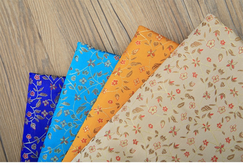 0.5 Meter Width 90cm Embroidery Jacquard Fabric Flower Etsy