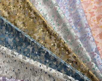 Tissu jacquard brocart chinois avec motif floral papillon, matériau Hanfu Qipao d'inspiration vintage pour gilets, robes et projets de couture