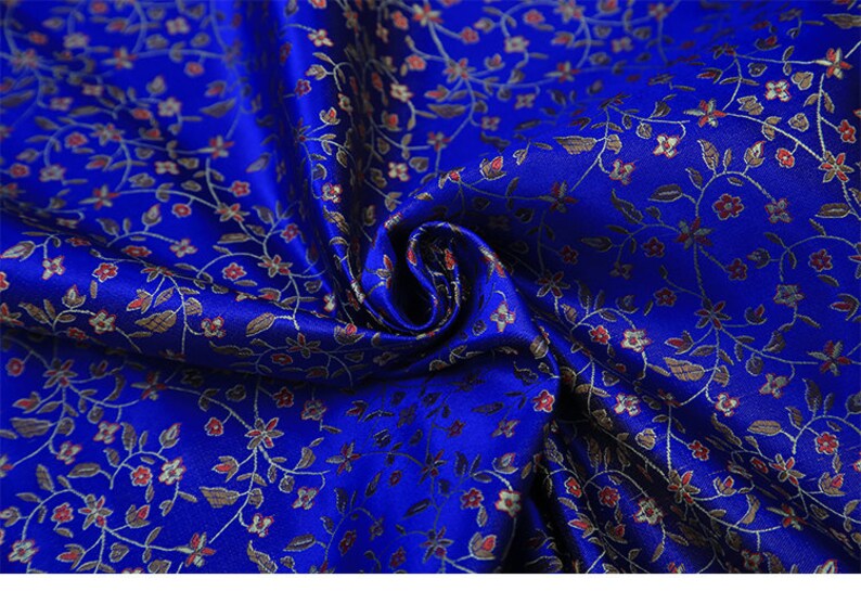 0.5 Meter Width 90cm Embroidery Jacquard Fabric Flower Etsy