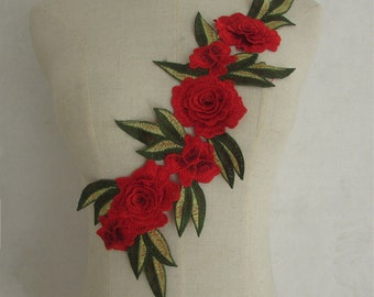 Embroidered Appliques,Embroidered Flowers,Sew-on Patches For Dress Supplies,For Dress DIY (185-33)