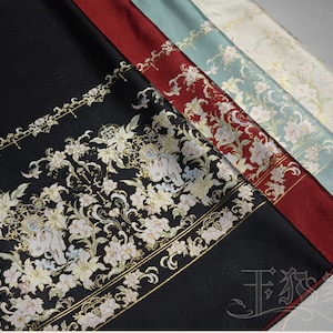 Tessuto cinese Hanfu 115cmx145cm, tessuto jacquard tradizionale, tessuto di raso broccato (226-23)