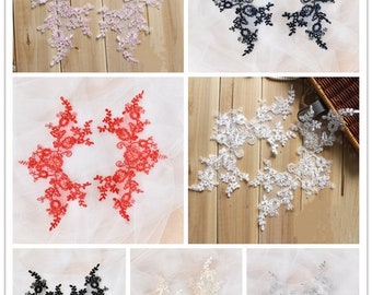 Muilt-color Lace Appliques,Embroidered Flowers,Patches For Wedding Supplies,Bridal Hair Flower,Headpiece(45-98)