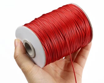 Durable waxed cord for DIY jewelry making, 9 colors braided string for bracelet necklace pendant crafting and leather wrap designs