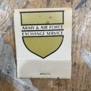 Vintage Army Air Force Exchange Service matches match book