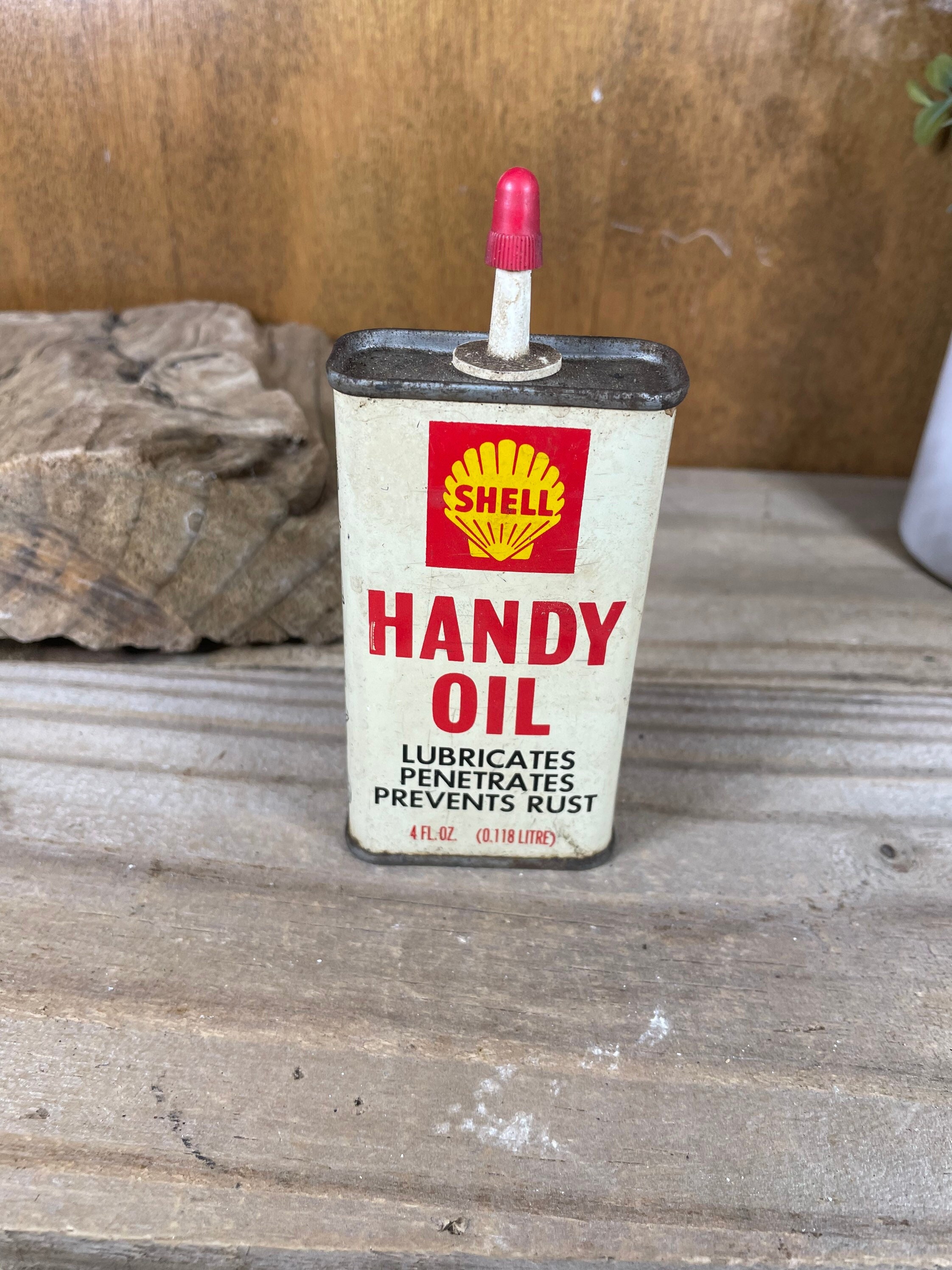 Vintage Shell Oil Can Handy Oil Man Cave Decor Etsy