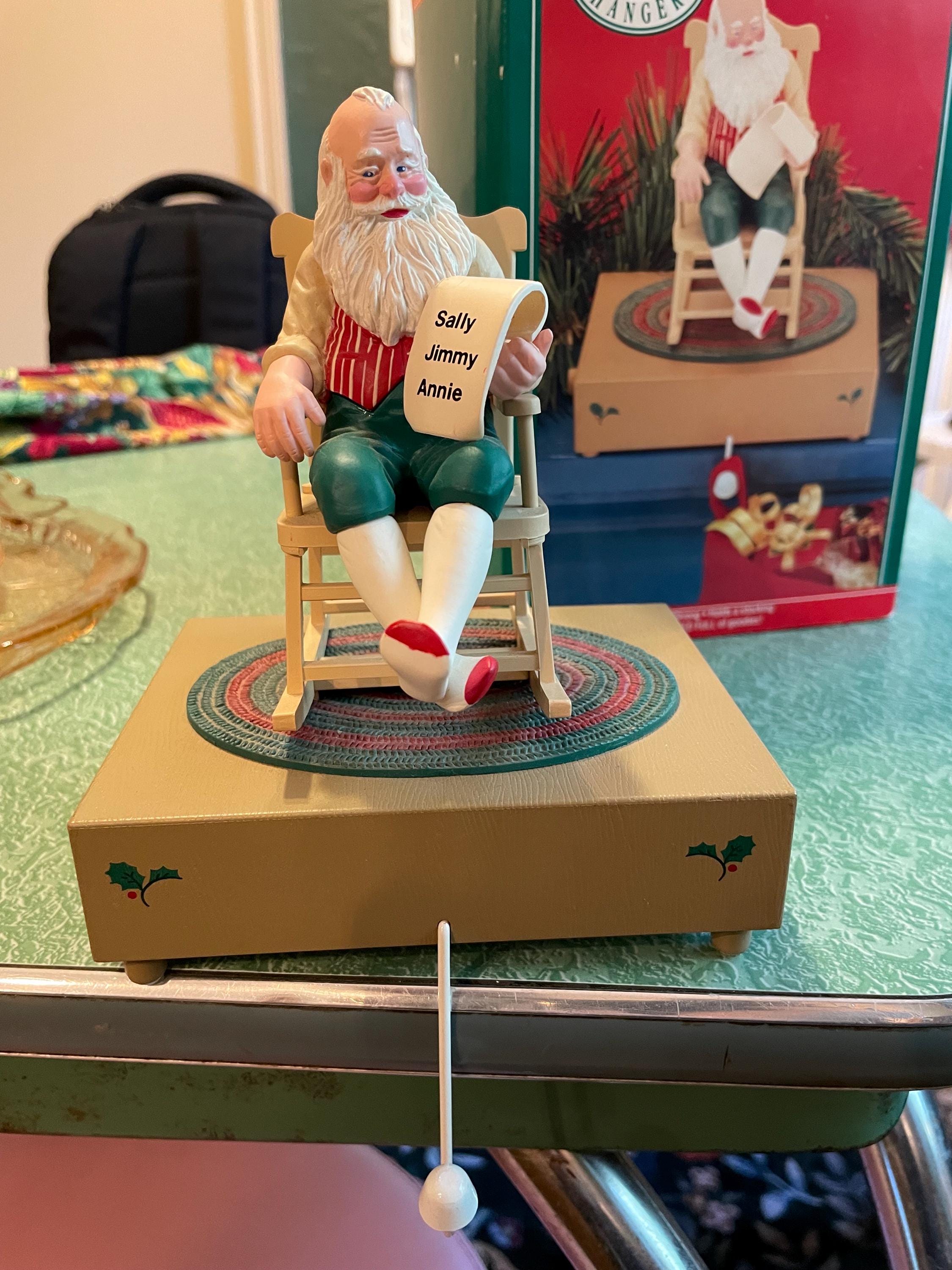 Vintage Santa in Rocking Chair - Etsy