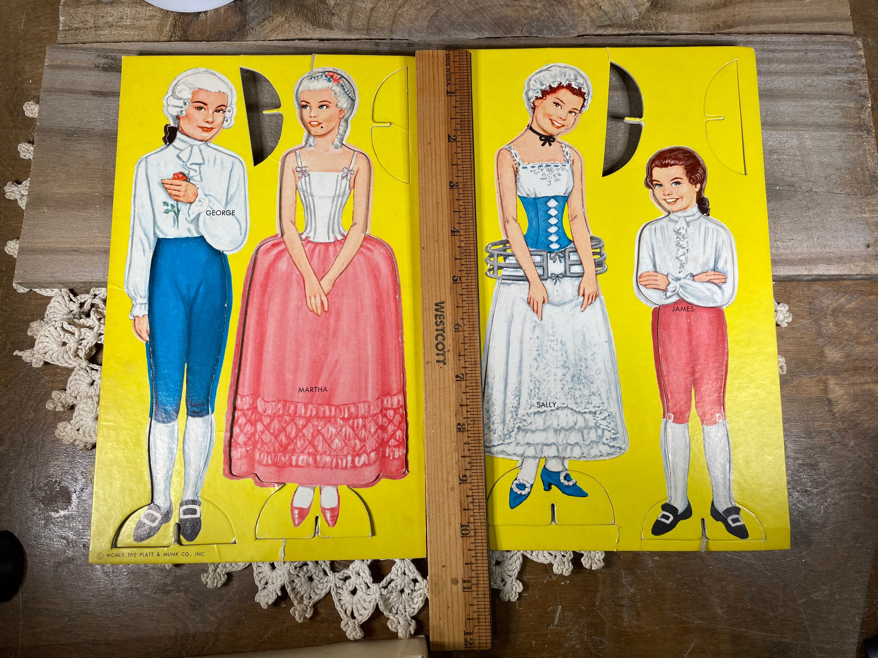 Vintage Paper Dolls Kit Early American Dolls From Smithsonian Etsy