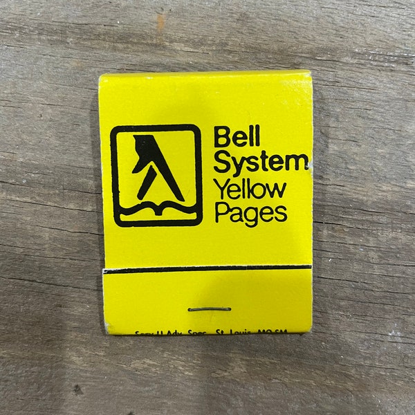 Vintage Bell System Yellow Pages matchbook, matches