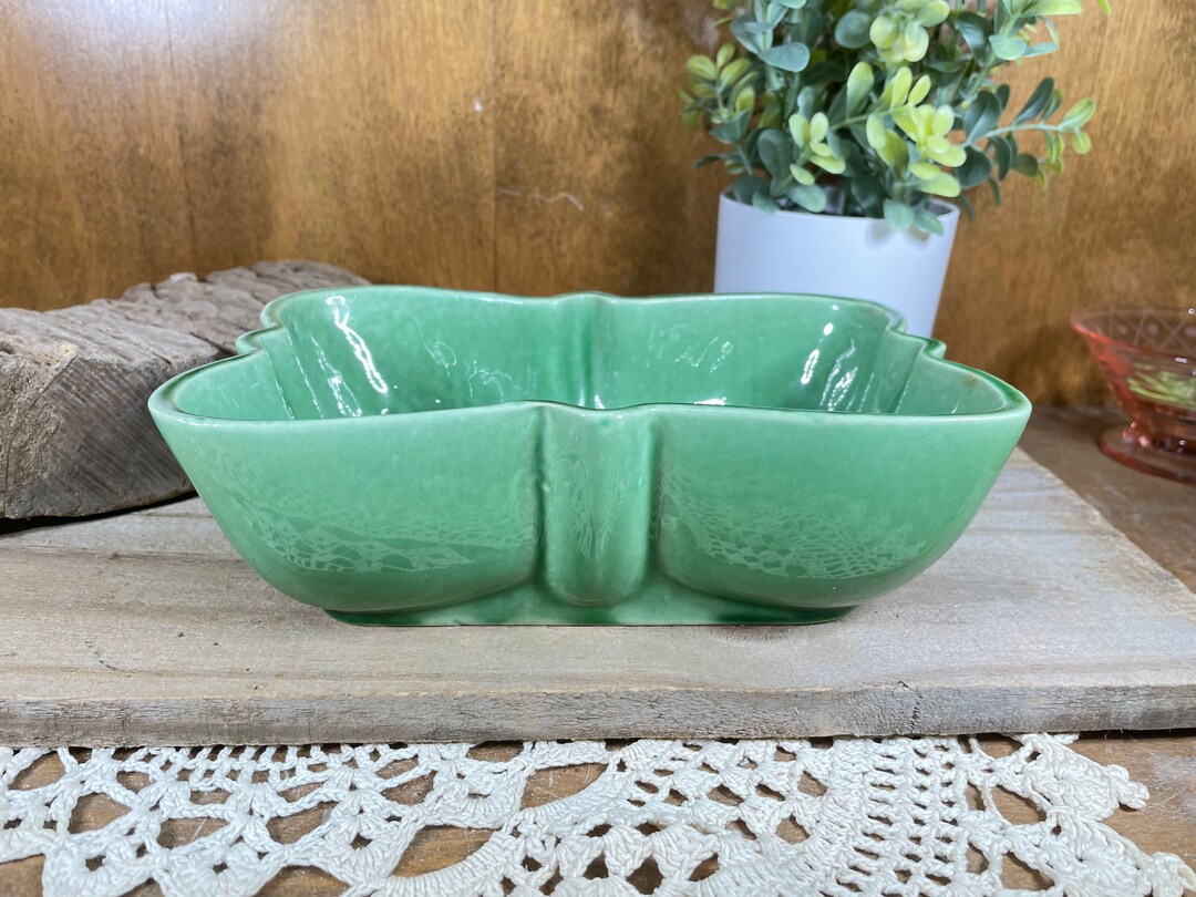 Vintage Green USA Pottery Planter, Catch All Bowl Can Be Used for so Many Things Etsy