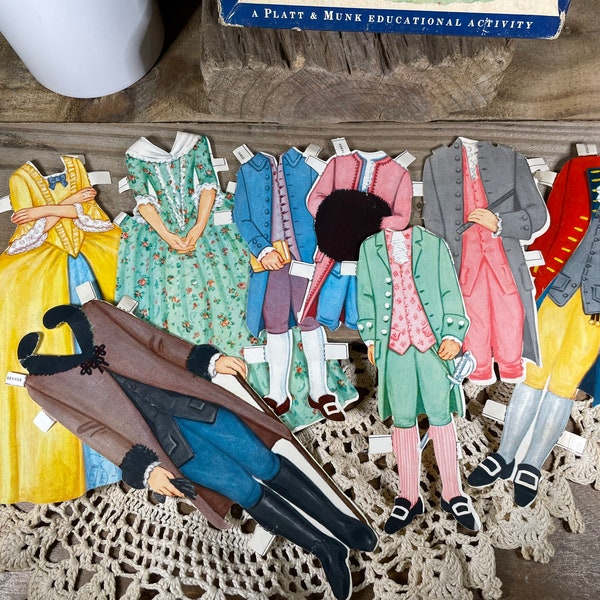 Paper doll kit, Vintage Early American Dolls from Smithsonian Gift Shop 1960s