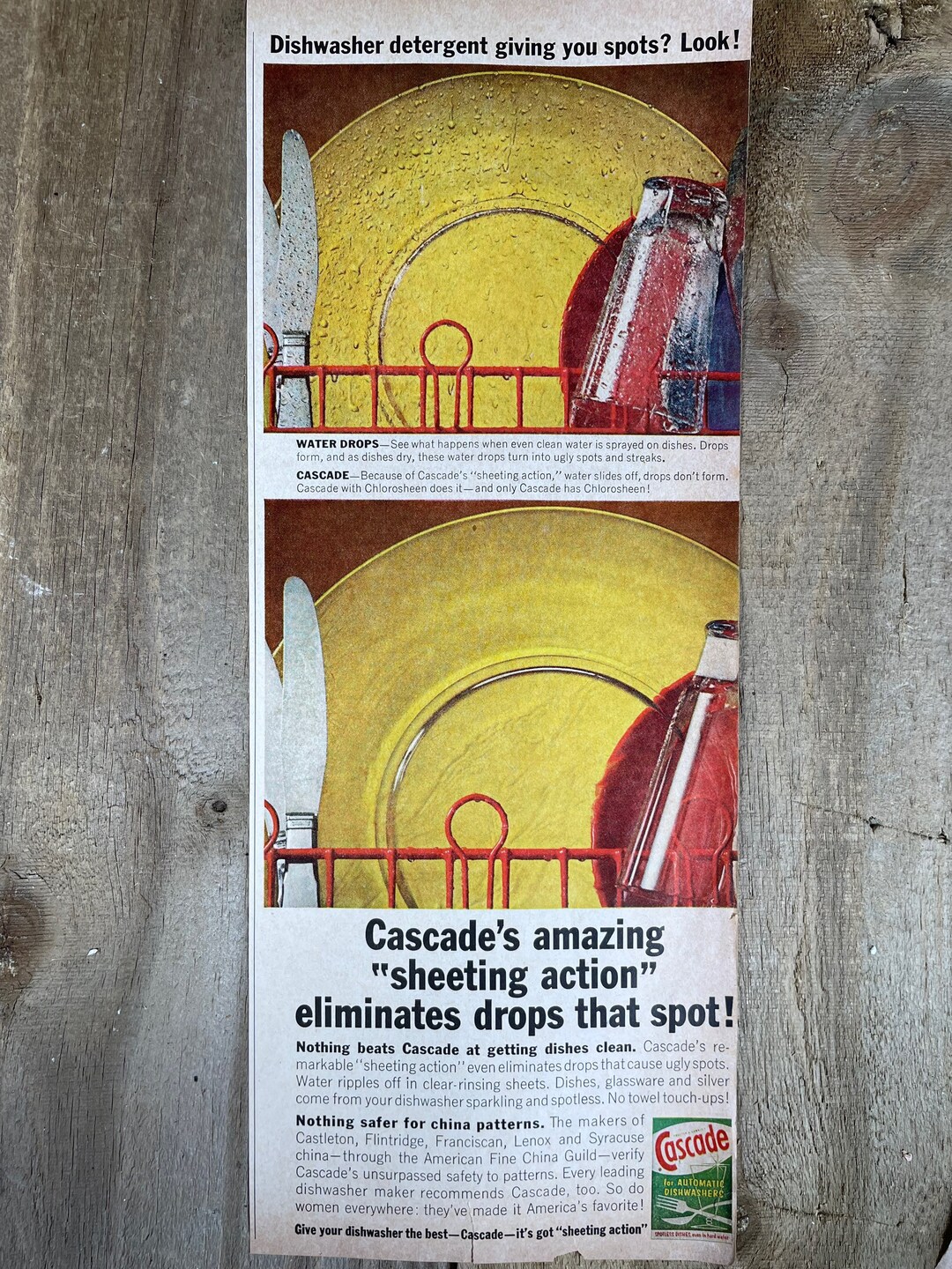 Vintage 1960s Cascade Dishwashing Detergent Advertisement 4 Etsy
