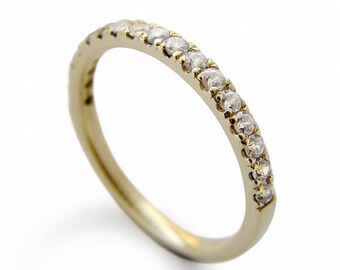 Gold and Diamonds Half Eternity Ring