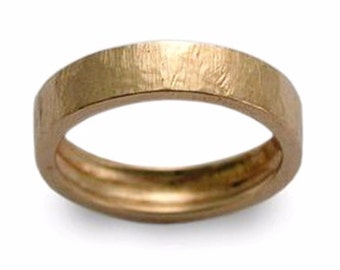 Textured Rose Gold wedding ring for men