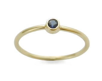 Gold and Sapphire Stacking Ring