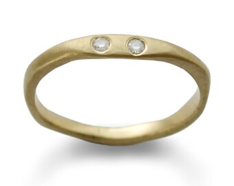 Organic Gold and diamonds ring