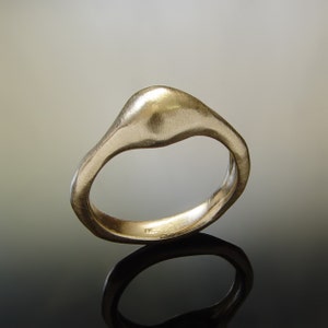 Brush Finish Gold Ring
