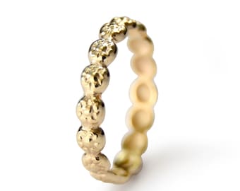 Gold floral Eternity Ring