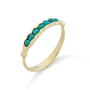 Gold and Turquoise Stones Ring
