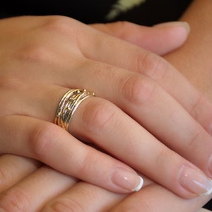 Gold Wrap Ring with Diamonds