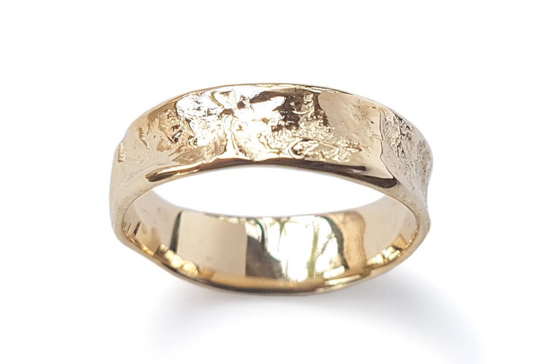 Wide Gold wedding ring image 6