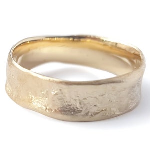 Organic Matte Gold Wedding Band