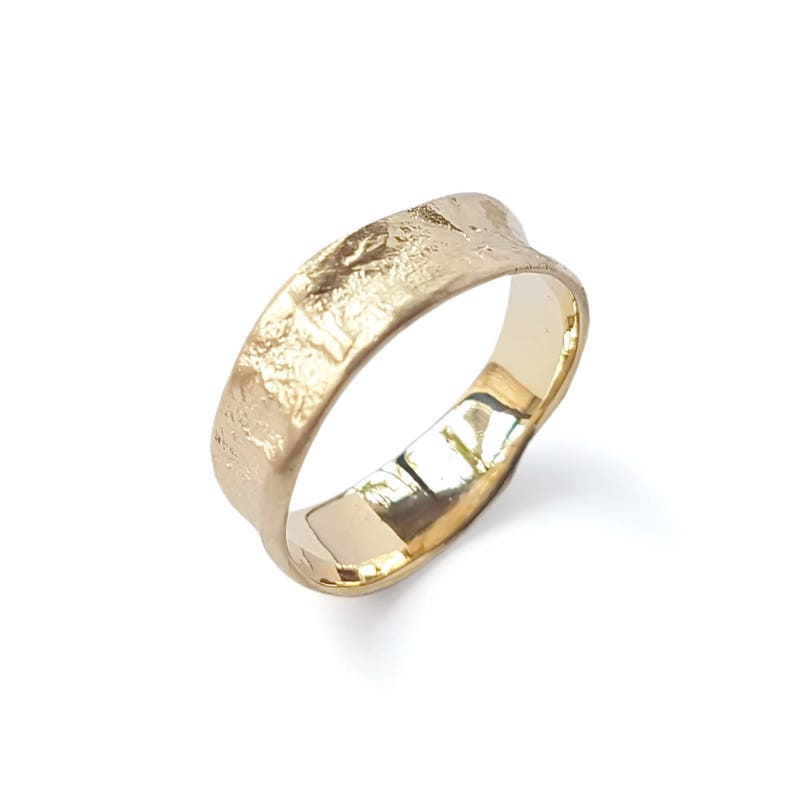 Wide Gold wedding ring image 3