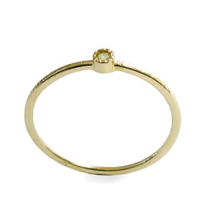 Green Peridot minimalist Gold ring