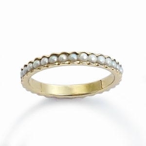 Gold and Pearls Eternity Ring