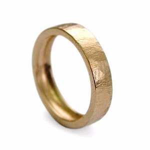 Brush finish Rose Gold band for men