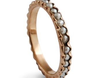 White Pearl Eternity ring