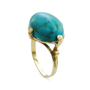 Bohemian Large Turquoise and Gold ring
