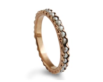 White Pearl Eternity ring
