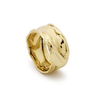 Wide Wedding Band with Curves