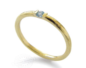 Tiny Topaz Stacking Ring