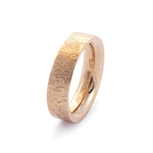 Textured 14K gold wedding band for men