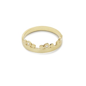 Gold Band with Diamonds