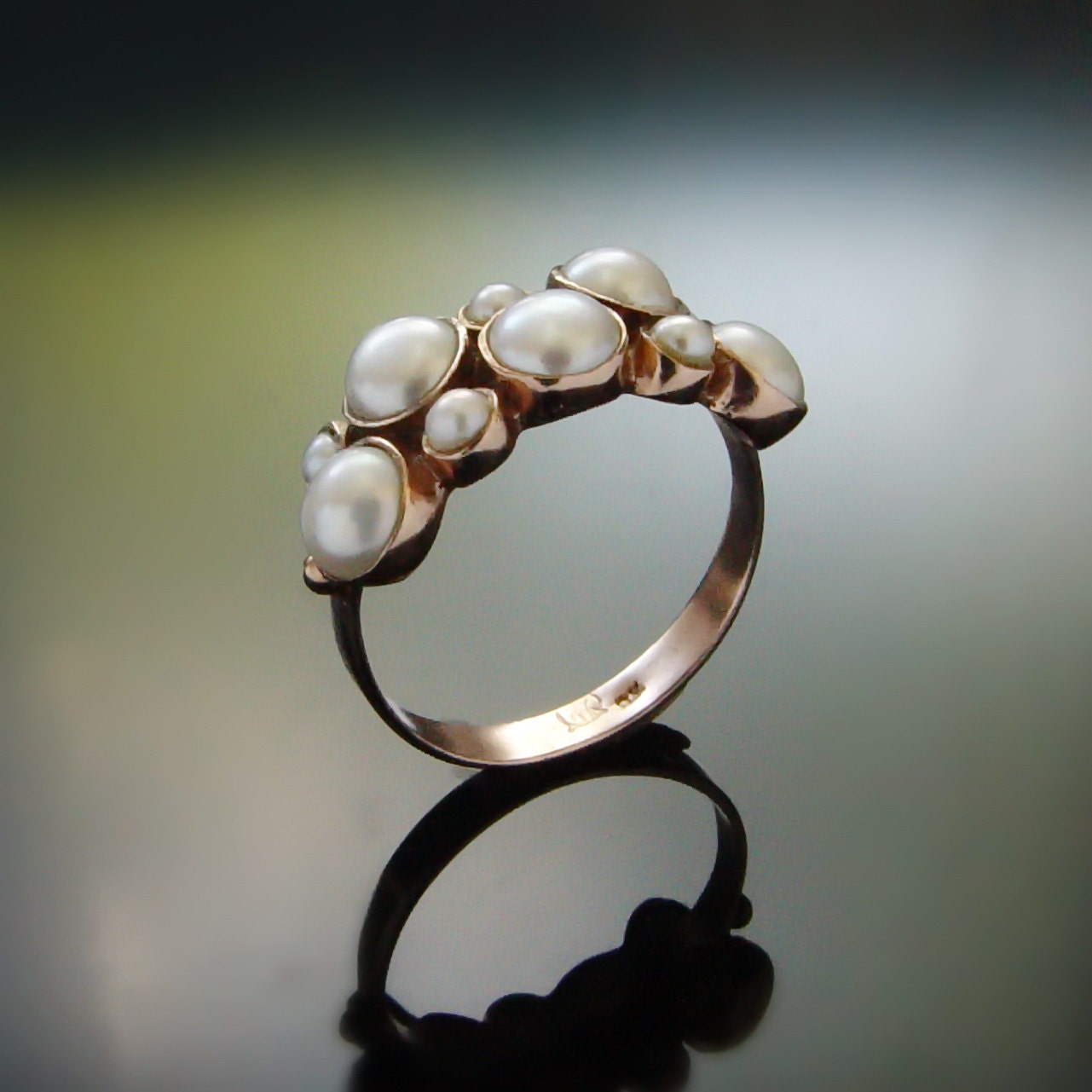 18K Pearlescent Statement Ring main image 1