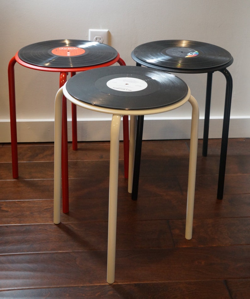 Vinyl Record Table Stool Image 0