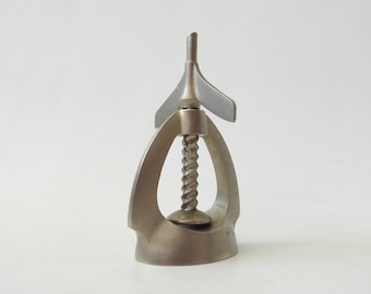 Vintage Inca nutcracker, AF23 Swiss. 60s atomic/space age nut cracker. Twist/corkscrew aluminium. Made in Switzerland. Mid century modernist