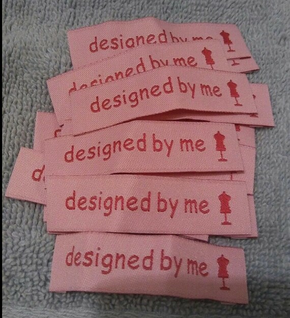 25 Pink Sew In Labels for Handmade Items Etsy