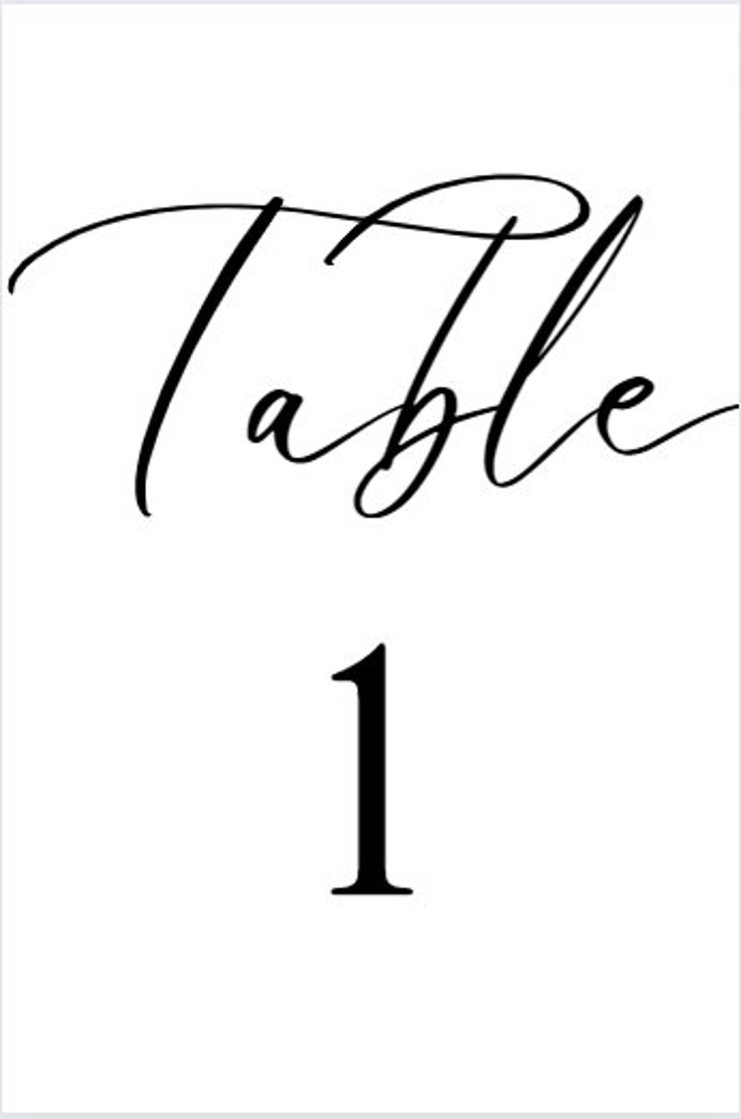 Table Numbers 130 Printable Etsy